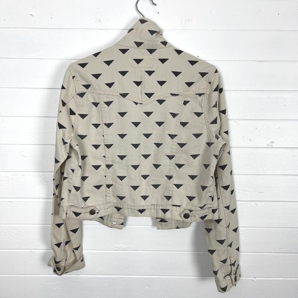 Vintage Forever 21 Cropped Denim Triangles Jacket - Picture 3 of 3